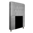 Ver imagem 1 de Cabeceira Brenda Para Cama Box Solteiro 90cm com Capitonê Suede - Ecotec Decor:Cinza