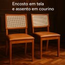 Ver imagem 3 de Kit 2 Cadeiras de Jantar Madeira Maciça Estofadas Couro com Tela Sextavada Premiere