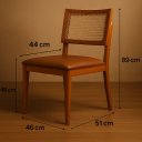 Ver imagem 7 de Kit 2 Cadeiras de Jantar Madeira Maciça Estofadas Couro com Tela Sextavada Premiere