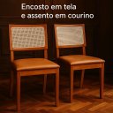 Ver imagem 5 de Kit 2 Cadeiras de Jantar Madeira Maciça Estofadas Couro com Tela Sextavada Premiere