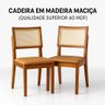 Kit 2 Cadeiras de Jantar Madeira Maciça Estofadas Couro com Tela Sextavada Premiere - 6