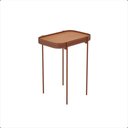 Ver imagem 3 de Mesa Lateral Mavi G 70x37 Nature com Pes Metal Cobre