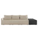 Ver imagem 3 de Sofá Ilha 3 Lugares Living 312cm Modulado Lary Bouclê Pu Pto K01 Cor Verde
