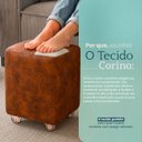 Ver imagem 5 de Puff Decorativo Urban Corino para Sala Quarto Hall de Entrada Compacto Assento Extra Peroba
