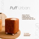 Ver imagem 6 de Puff Decorativo Urban Corino para Sala Quarto Hall de Entrada Compacto Assento Extra Peroba