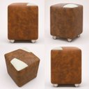 Ver imagem 4 de Puff Decorativo Urban Corino para Sala Quarto Hall de Entrada Compacto Assento Extra Peroba