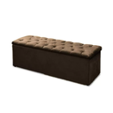 Ver imagem 3 de Kit Cabeceira com Baú Mirage Capitonê 90 cm Suede Marrom - Biselo's Decor