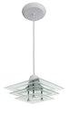 Ver imagem 1 de Lustre Pendente Square 3 Vidros Quadrados Filet Sala Quarto