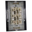 Ver imagem 3 de Conjunto 4x2 Linha Ebony Sleek Alto Brilho Margirius 4x2" 3 Interruptores Simples