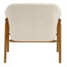Poltrona Sala de Estar Luna Base Madeira Castanho Bouclé Off White - Nexta Casa - 8
