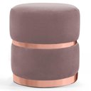 Ver imagem 1 de Puff Decorativo Com Cinto E Aro Rosê Round B-305 Rosê