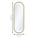 Ver imagem 4 de Espelho Decorativo Glam Dourado 153x43cm Oblongo