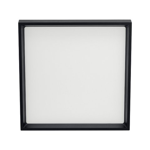 Painel de Led Stella Quadrado Deep de Sobrepor Recuado 28w Bivolt Preto 4000k Luz Neutra