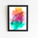 Ver imagem 1 de Quadro Tartaruga Animal Aquarela Natureza Moldura 30x40cm
