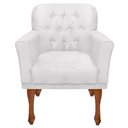 Ver imagem 1 de Poltrona Decorativa Resistente Sala Athena - Suede Branco