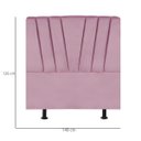 Ver imagem 3 de Cabeceira Casal Box de Cama Estofada 140 Cm Emma Suede:rosa