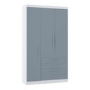 Ver imagem 1 de Guarda Roupa Dormitório Modulado Alpes 3 Portas 4 Gavetas - Módulo Roupeiro Alpes - Luciane:azul