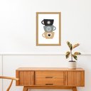 Ver imagem 1 de Quadro Moldura Dourada Xícaras de Café 24x18cm:com Vidro