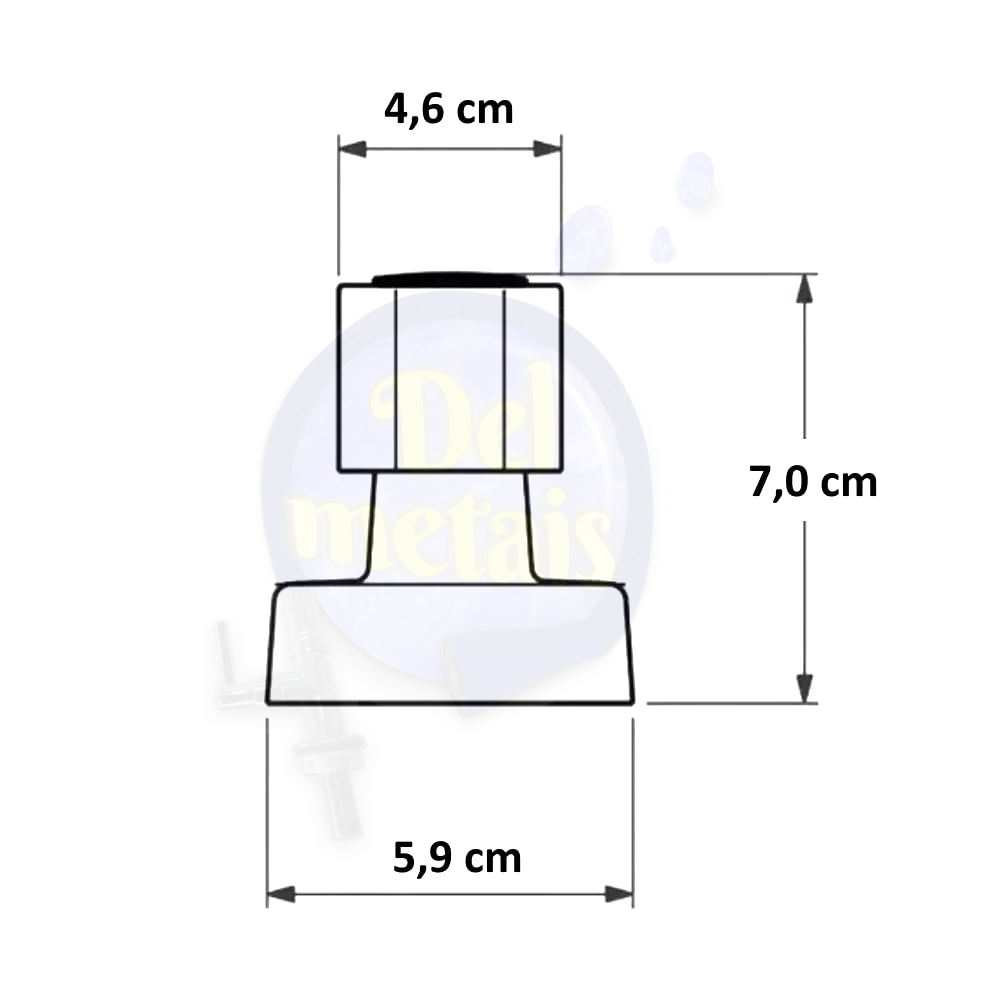Acabamento Registro Banheiro C-40 Abs Cr Padrão Deca Cor:cromado Acabamento Registro Alavanca Metal  - 2