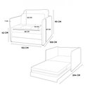 Ver imagem 6 de Sofá e Poltrona Cama Retratil Compacta Dália Fixa Veludo K01 - D’Rossi
