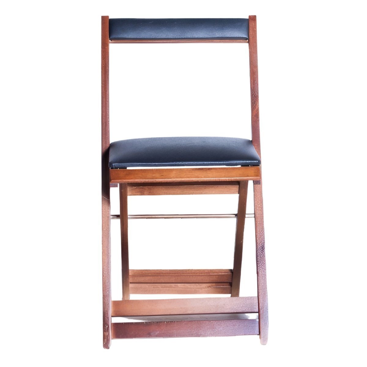 Conjunto Dobrável Imbuia com 4 Cadeiras Estofadas - Preto - 3