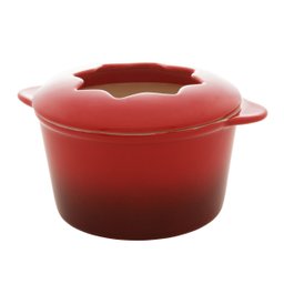 Aparelho Fondue 11 Peças Cerâmica Vermelha Base Metal Wolff - 2