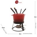 Ver imagem 6 de Aparelho Fondue 11 Peças Cerâmica Vermelha Base Metal Wolff