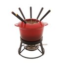 Ver imagem 1 de Aparelho Fondue 11 Peças Cerâmica Vermelha Base Metal Wolff