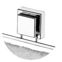 Ver imagem 2 de Toalheiro Duplo Porta Toalha Banho Ventosa Cromado Future