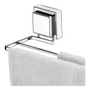 Ver imagem 4 de Toalheiro Duplo Porta Toalha Banho Ventosa Cromado Future