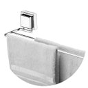 Ver imagem 3 de Toalheiro Duplo Porta Toalha Banho Ventosa Cromado Future