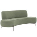 Ver imagem 1 de Sofá Orgânico 02 Lugares 150cm Argos Pés Titânio Linho Verde - Casaepoltrona