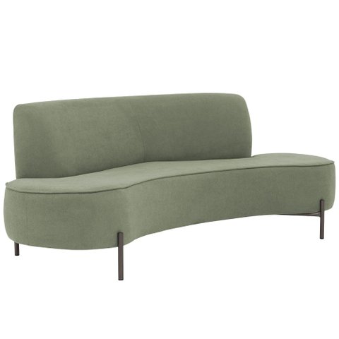 Sofá Orgânico 2 Lugares 150cm Argos Pés Titânio Linho - Nexta Casa