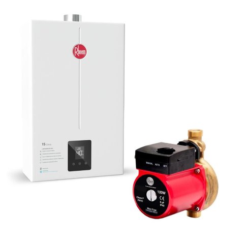 Kit Aquecedor 15 Litros Gn Bivolt + Bomba 120w 127v Rheem