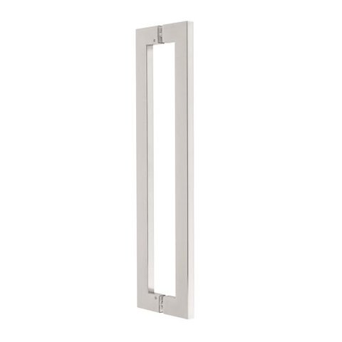 Puxador Porta de Madeira ou Vidro Transversal 2cm x 4cm Inox 304 - Escovado Loja da Indústria 440mm 
