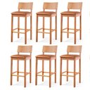 Ver imagem 3 de Kit 6 Banquetas Alta Siena Madeira Maciça Caramelo