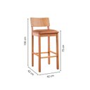 Ver imagem 4 de Kit 6 Banquetas Alta Siena Madeira Maciça Caramelo