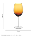 Ver imagem 2 de Jogo 2 Peças Taça de Vidro 480ml Âmbar 22x8x8cm Vinho Água Espumante Champagne