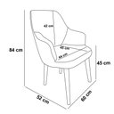 Ver imagem 5 de Kit 2 Poltronas Lorem Suede Preto Pés Chanfrado Tabaco C05 - D'Rossi Poltrona Decorativa;poltrona Pa