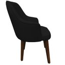 Ver imagem 4 de Kit 2 Poltronas Lorem Suede Preto Pés Chanfrado Tabaco C05 - D'Rossi Poltrona Decorativa;poltrona Pa
