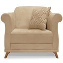 Ver imagem 4 de Poltrona Decorativa Retro Polo com Almofada Linho Dourado Ezz Dourado