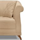 Ver imagem 2 de Poltrona Decorativa Retro Polo com Almofada Linho Dourado Ezz Dourado