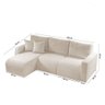 Sofá Living de 90cm com Braço + 90cm sem Braço Mais Chaise Lado Esquerdo Meu Sofá Online - 5