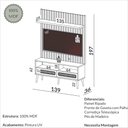 Ver imagem 6 de Rack com Painel Ripado Freijó 2 Gavetas Palha Natural - 72098