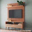 Ver imagem 5 de Rack com Painel Ripado Freijó 2 Gavetas Palha Natural - 72098