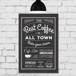 Placa Decorativa MDF Vintage Café 30x40 - 1