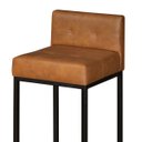 Ver imagem 3 de Banqueta Alta para Cozinha Laura Corino Bege Base de Ferro Industrial