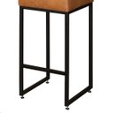 Ver imagem 4 de Banqueta Alta para Cozinha Laura Corino Bege Base de Ferro Industrial