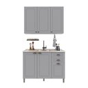 Ver imagem 2 de Cozinha Compacta Bariloche 6 Portas 2 Gavetas com Pés 100% MDF Titânio Fosco - Indékes