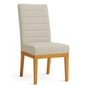 Ver imagem 5 de Cadeira de Jantar Solana Suede Base de Madeira - Pallazio Cor:Cappuccino